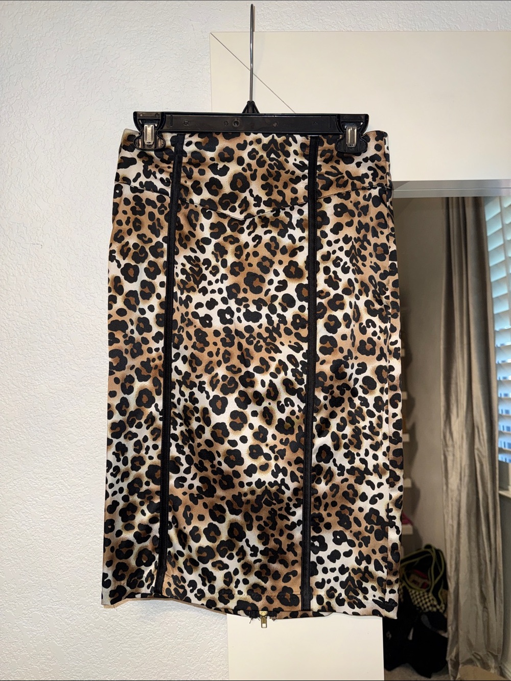 XOXO Leopard Print Pencil Skirt - Brown/Black